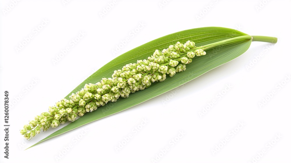 Obraz premium paniculata in a natural habitat setting, though isolated on white, to give context to its growth environment and traditional uses. Andrographis paniculata, plant, flower, leaves, Thai herbs 