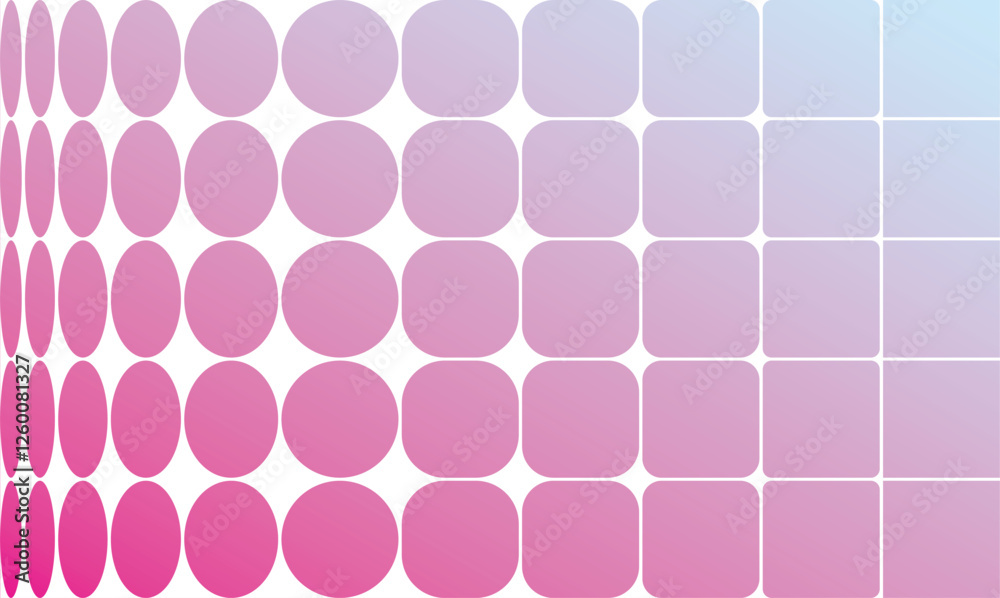 Fototapeta premium Abstract Gradient Background with Circular Geometric Shapes and White Dynamic Grid. Modern Vector Poster Design. Purple Gradient.