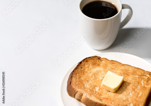 コーヒーとバタートースト