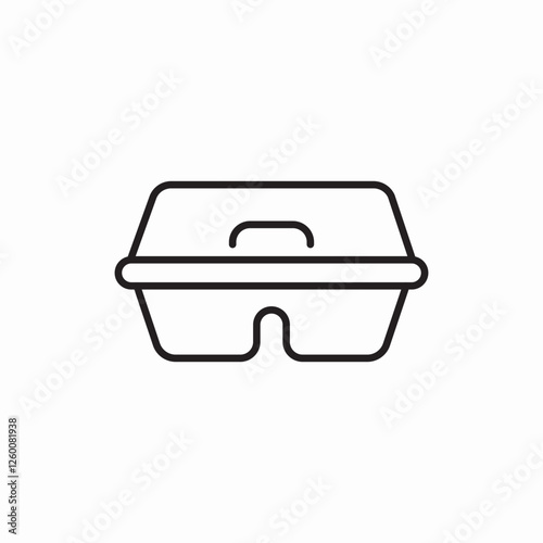takeout food box icon vector sign