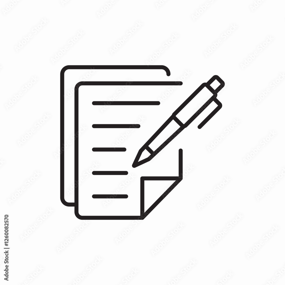 document edit write icon vector sign document edit write icon vector sign