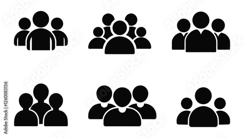 Fotografie People crowd team symbol icons
