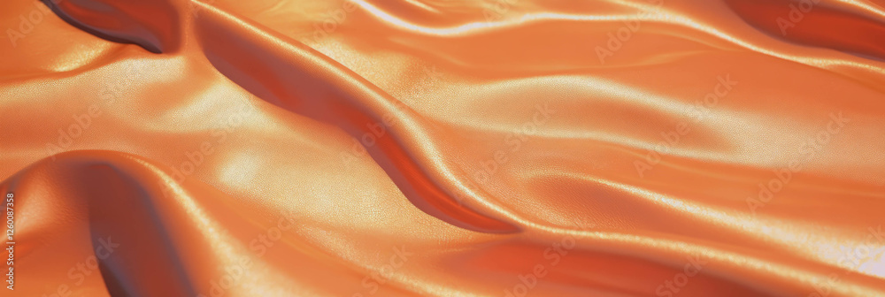 Fototapeta premium Textured caramel tan leather with warm lighting creates an inviting background for design