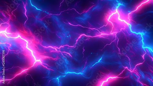 Neon Plasma: Electric Energy Flows Vividly