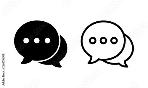 Chat icon logo design. speech bubble sign and symbol. comment icon. message