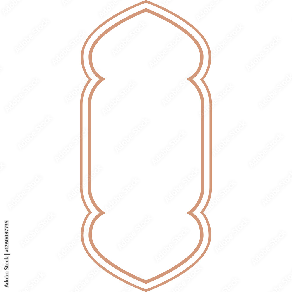 Islamic window and arches gold color style Islamic window and arches gold color style