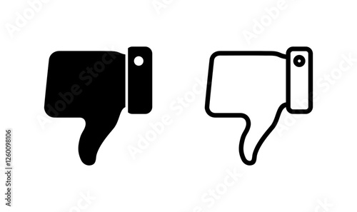 Dislike icon logo design. dislike sign and symbol. Hand with thumb down