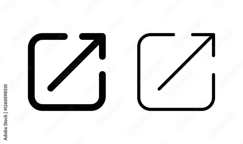 External link icon logo design. link sign and symbol. hyperlink symbol External link icon logo design. link sign and symbol. hyperlink symbol