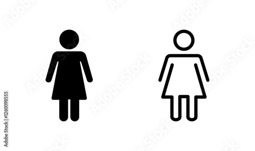 Female icon logo design. woman sign and symbol
