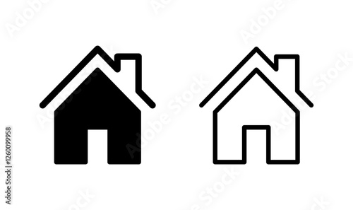 House icon logo design. Home sign and symbol