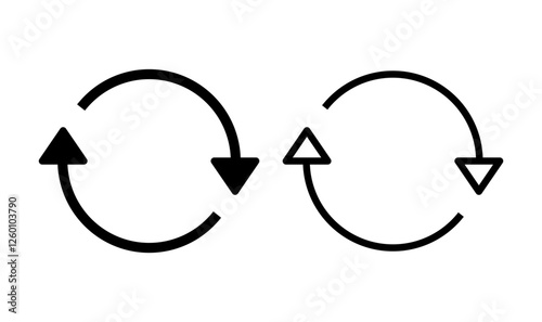Refresh icon logo design. Reload sign and symbol. Update icon.