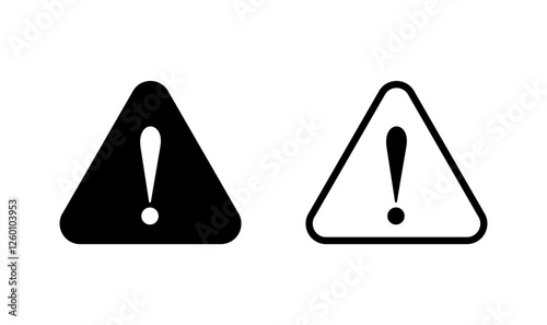 Exclamation danger icon logo design. attention sign and symbol. attention sign