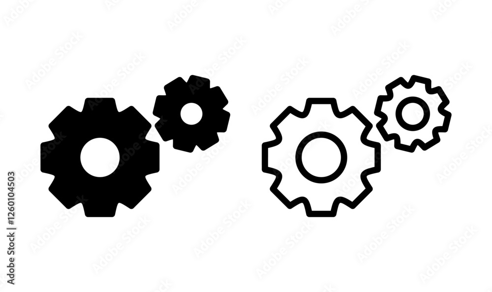 Setting icon logo design. Cog sign and symbol. Gear Sign Setting icon logo design. Cog sign and symbol. Gear Sign