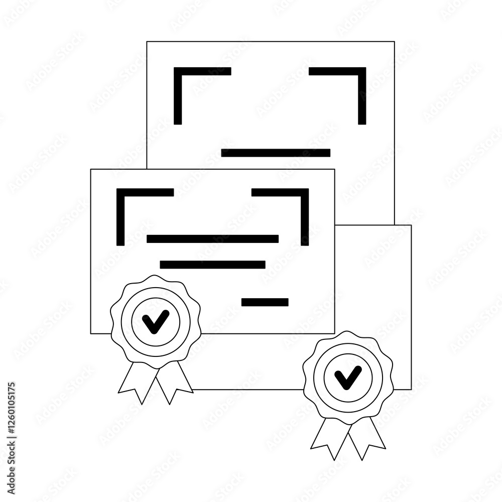 Simple Diploma and Certificate Related Vector Line Icon. Contains such Icon as Licence, Document pack, Search, Costs and more. Editable Stroke. Flat style Eps 10. Simple Diploma and Certificate Related Vector Line Icon. Contains such Icon as Licence, Document pack, Search, Costs and more. Editable Stroke. Flat style Eps 10.