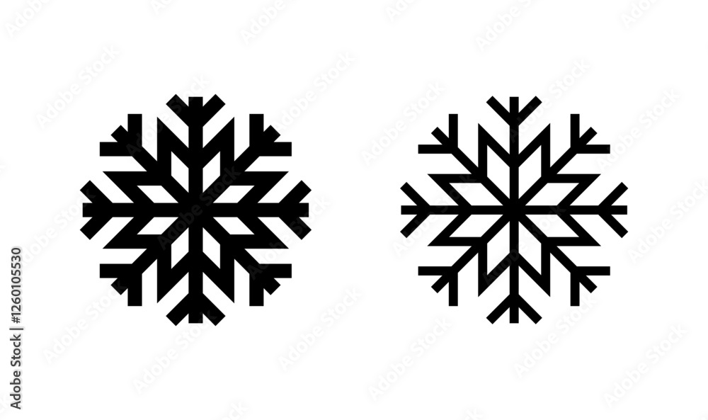 Snow icon logo design. snowflake sign and symbol Snow icon logo design. snowflake sign and symbol