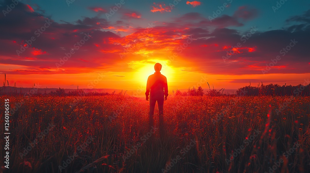facing my faith silhouette of a man against the backdrop of a beautiful sunset facing my faith silhouette of a man against the backdrop of a beautiful sunset