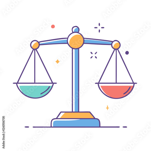 balance scale icon, balance scale vector illustration-simple illustration of balance scale, perfect for balance scale logos and icons