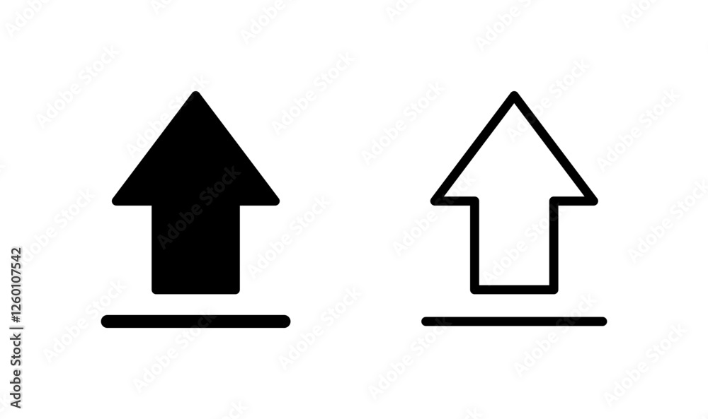 Upload icon logo design. load data sign and symbol Upload icon logo design. load data sign and symbol