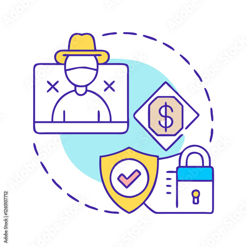 fraud prevention icon, fraud prevention vector illustration-simple illustration of fraud prevention, perfect for fraud prevention logos and icons
