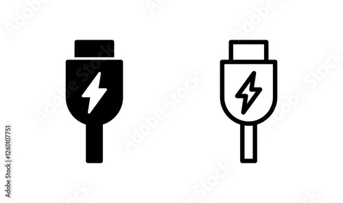 Usb icon logo design. Flash disk sign and symbol. flash drive sign. usb charging