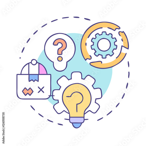 problem solving icon, problem solving vector illustration-simple illustration of problem solving, perfect for problem solving logos and icons