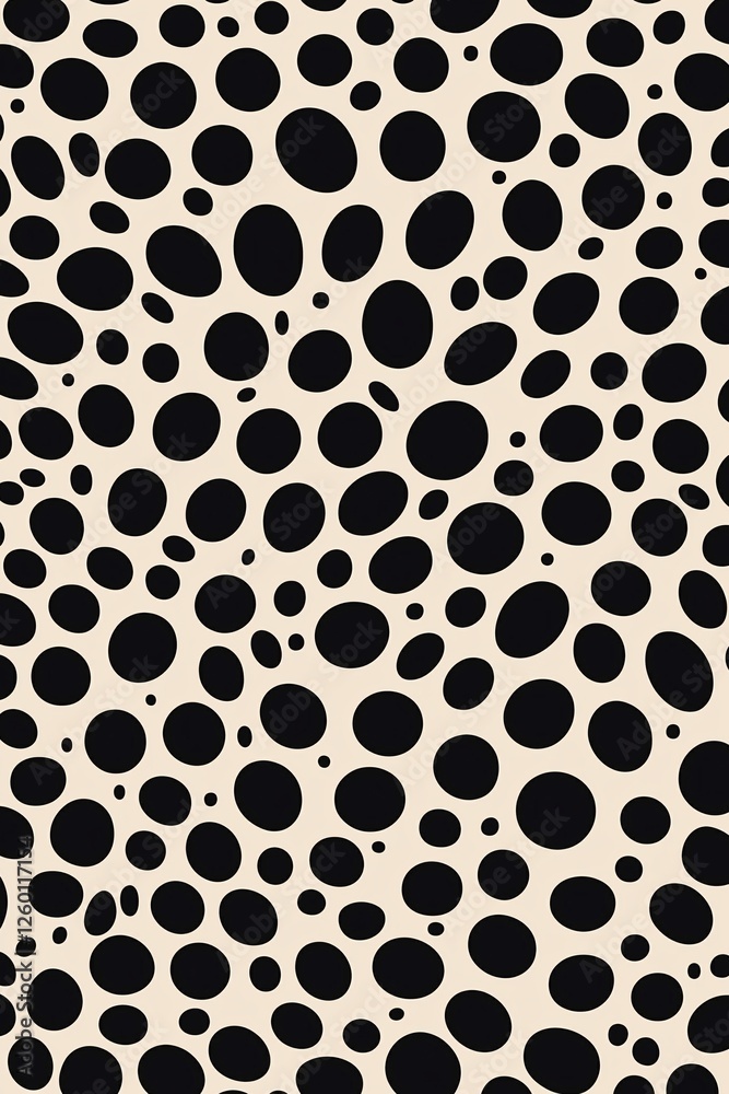 Abstract Black Dotted Pattern on Beige Background Abstract Black Dotted Pattern on Beige Background