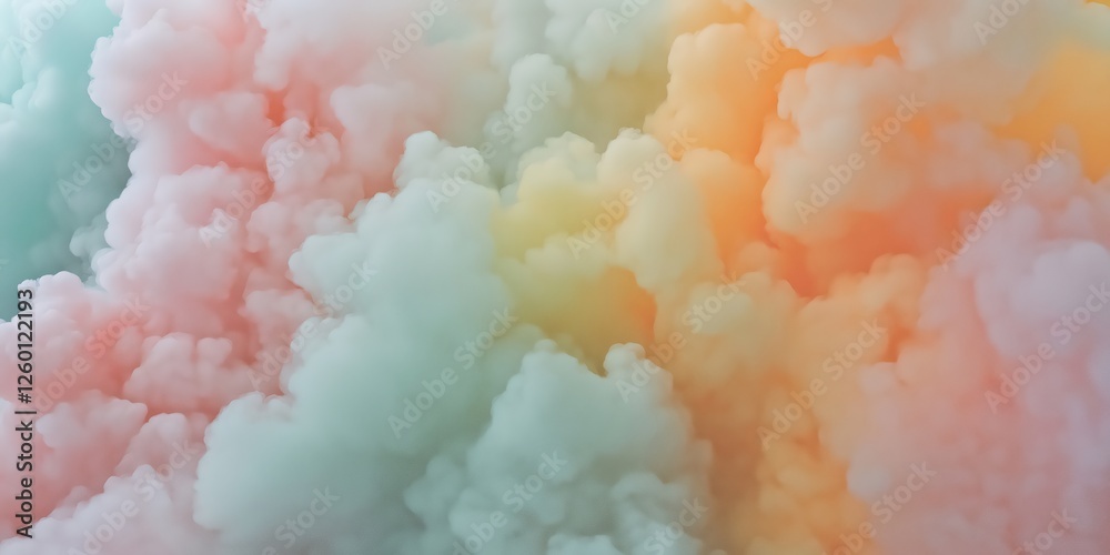 Fototapeta premium Abstract Pastel Rainbow Clouds