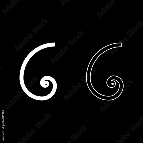 Golden ratio section Sacred geometry symbol ration proportions set icon white color vector illustration image solid fill outline contour line thin flat style