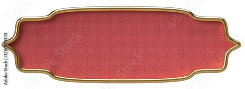 Elegant Coral and Gold Decorative Frame Banner