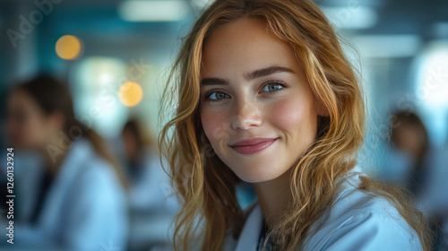 Wallpaper Mural Medical research team creating presentations for breakthrough treatments in a conference room Torontodigital.ca