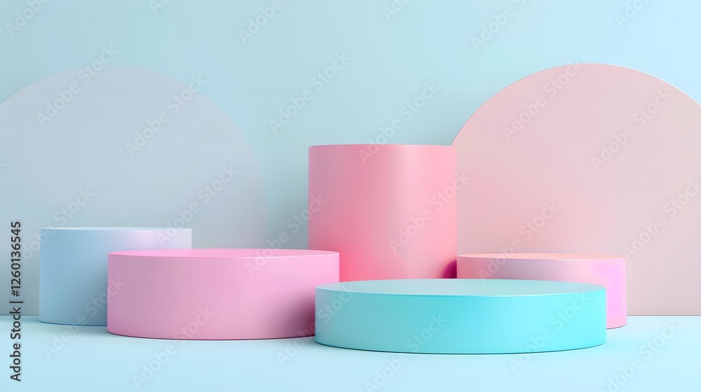 a group of colorful round objects on a blue background a group of colorful round objects on a blue background