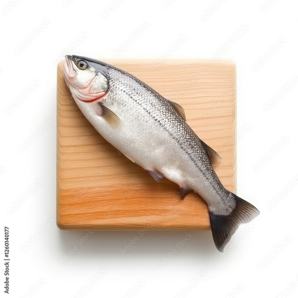 Freshwater Trout on Wooden Board: A Culinary Delight Freshwater Trout on Wooden Board: A Culinary Delight