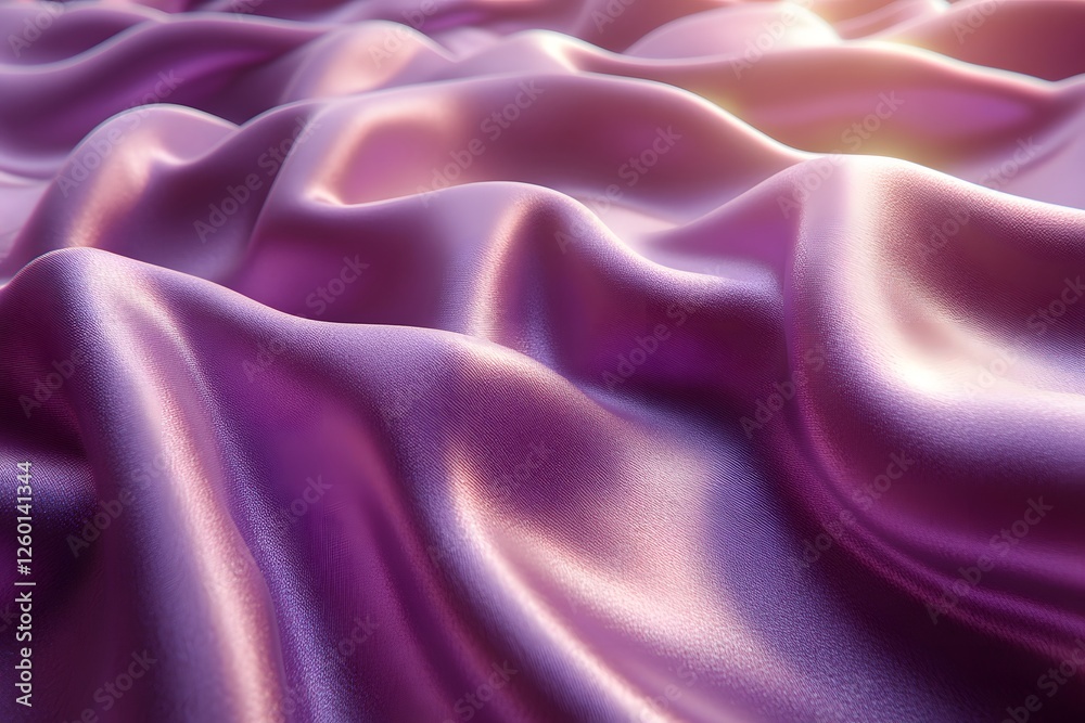 Obraz premium Luxurious Pink Satin Fabric Waves for Elegant Design and Decor Concepts