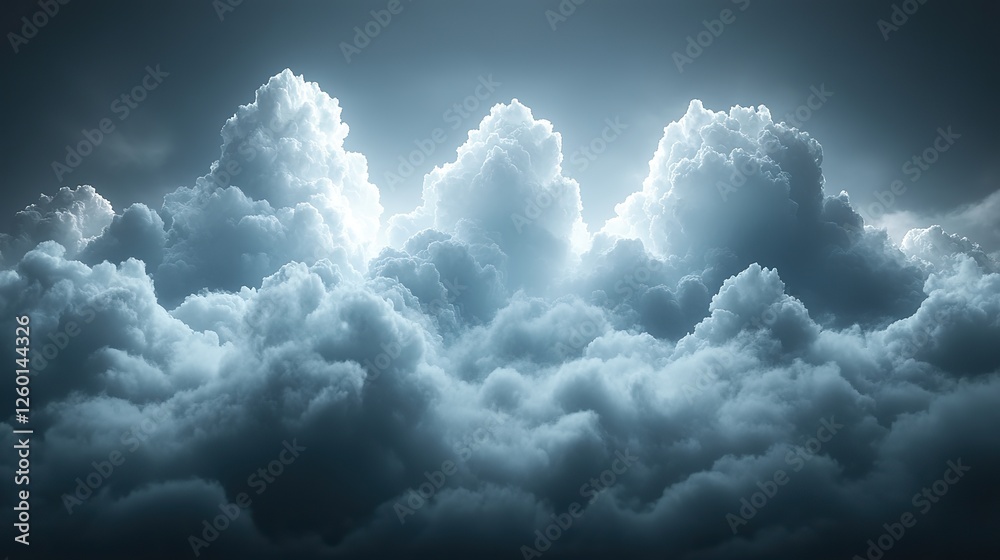 Fototapeta premium isolated clouds against a dark backdrop white clouds haze or pollution in the distanc