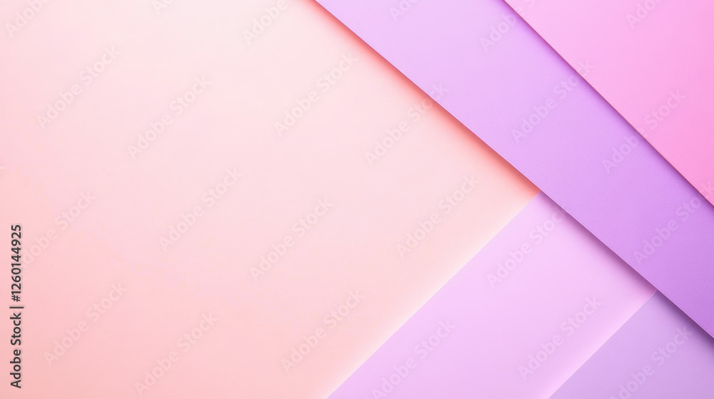 Delicate pastel pink and soft lavender geometric paper layers