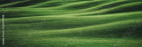 Light green fairway with subtle texture and smooth rolling surface viewed from above