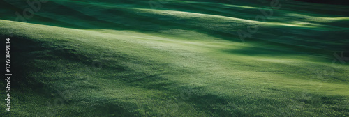 Light green fairway with subtle undulations under even lighting