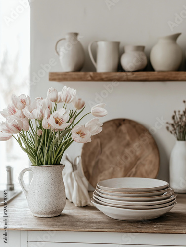 Mortar and pestle with herbs