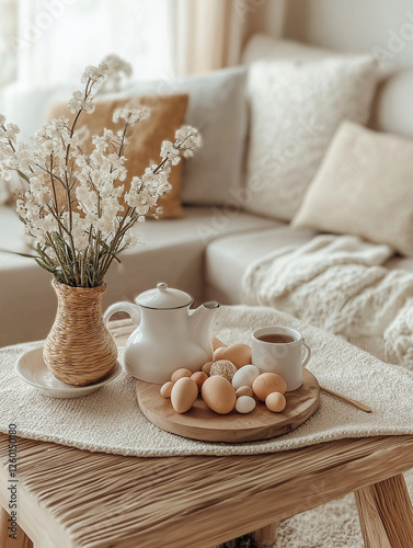 Mortar and pestle with herbs