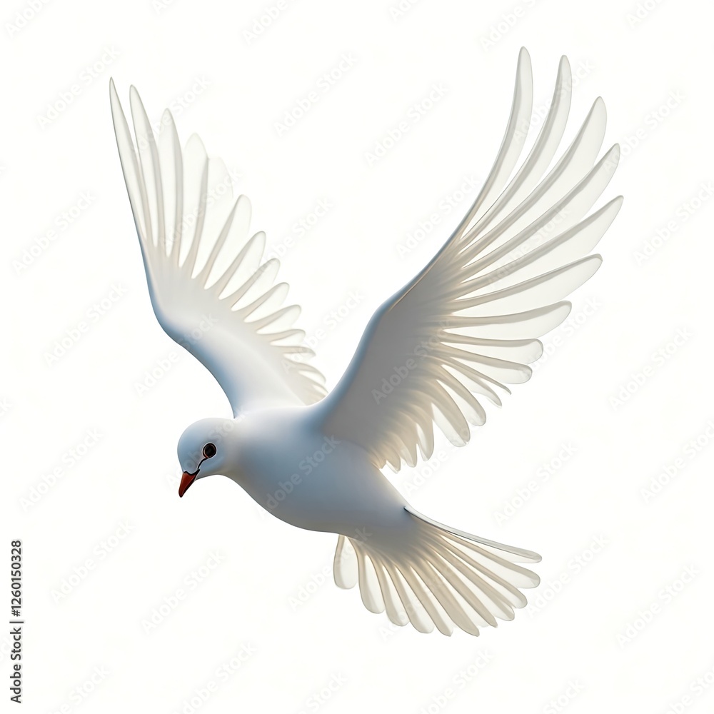 Fototapeta premium Isometric depiction of dove of peace icon