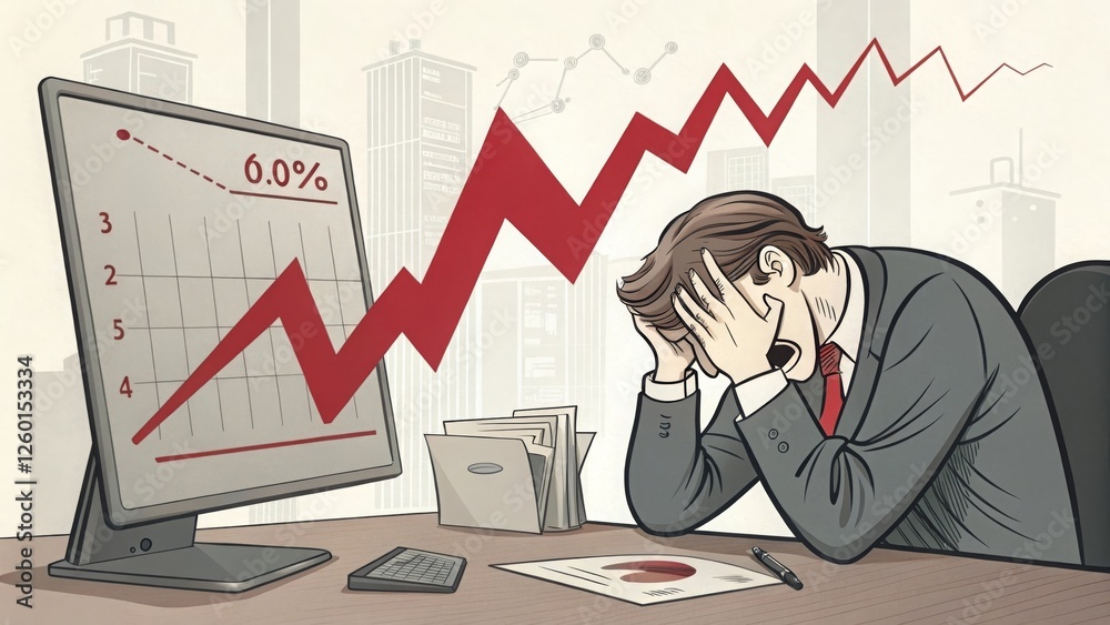 Investor panic amidst red stock market crash a distressed scene in financial environment Investor panic amidst red stock market crash a distressed scene in financial environment