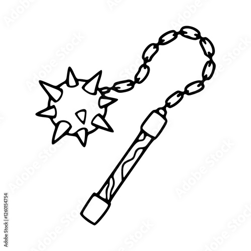ancient flail icon vector