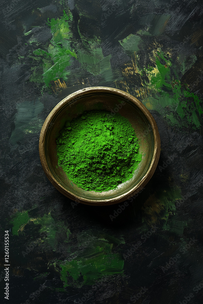 Traditional matcha tea setup, emphasizing the artistry and ritualistic elements of preparing matcha Traditional matcha tea setup, emphasizing the artistry and ritualistic elements of preparing matcha