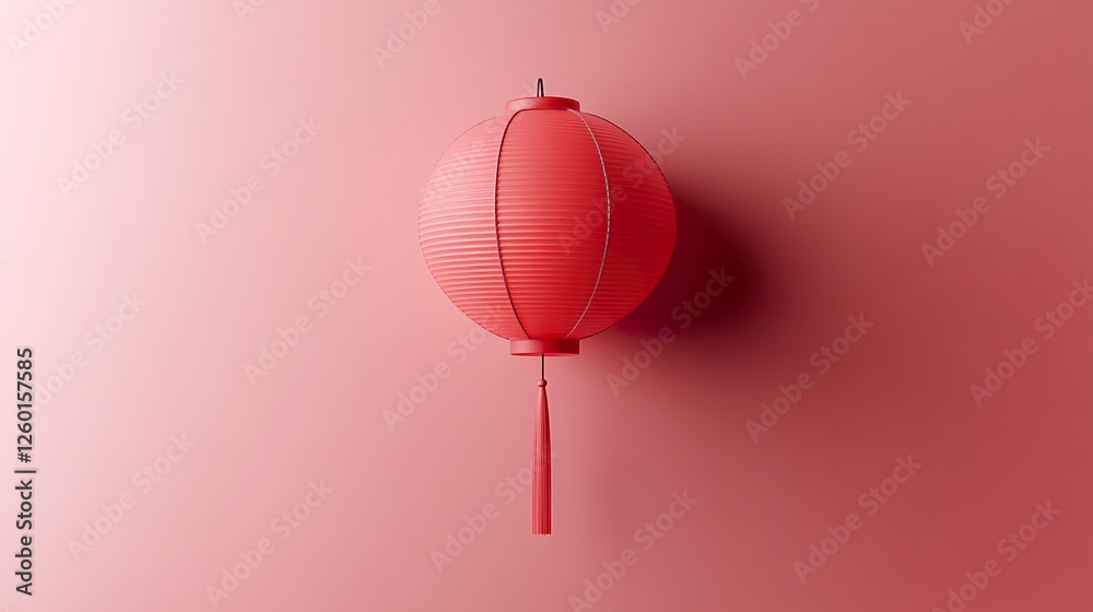 Obraz premium Chinese lanterns on red background