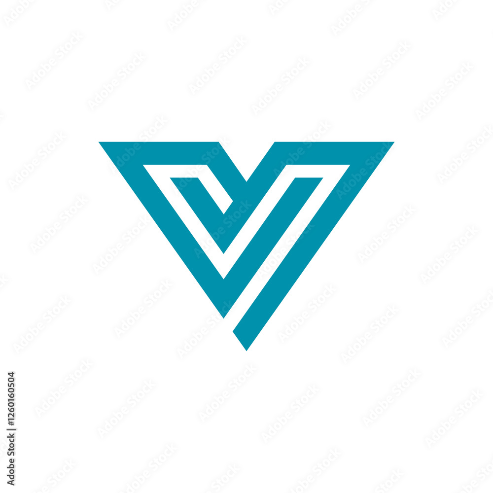 Abstract Letter V Logo design vector template on white background Abstract Letter V Logo design vector template on white background