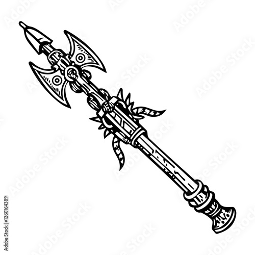 Harpoon weapon icon in vintage style