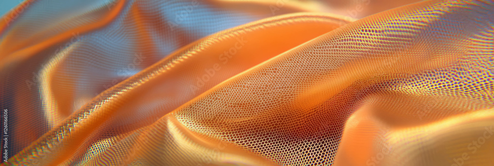 Detailing the intricate textures of nylon mesh fabric and polished wood material surfaces Detailing the intricate textures of nylon mesh fabric and polished wood material surfaces