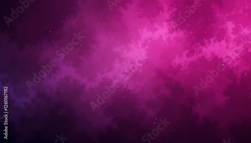 Stunning Deep Pink Nebula Space Background, Cosmic Clouds and Stars