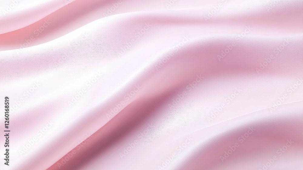 Soft pink fabric flows elegantly, creating gentle waves and subt