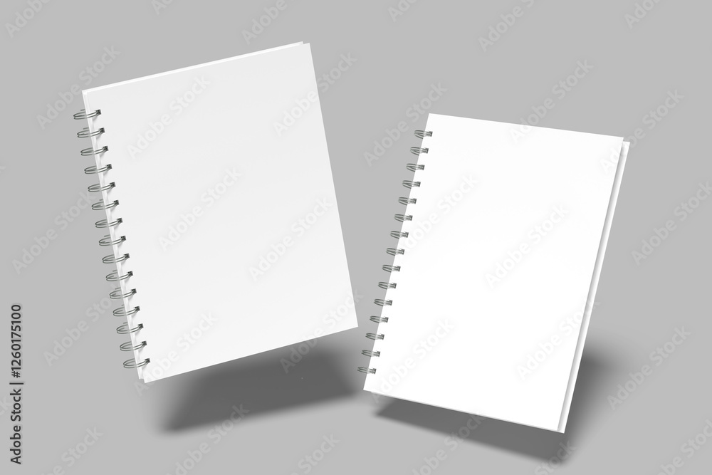 elegant a5 spiral notebook blank mockup elegant a5 spiral notebook blank mockup